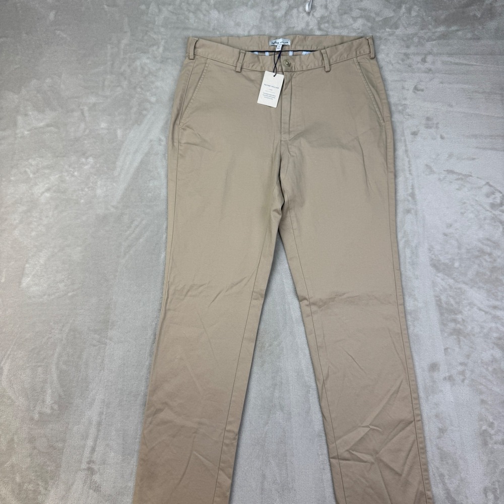 NWT Peter Millar Crown Pilot Twill Flat Front Men's 33X36 Tall ME0B06 MSRP $175